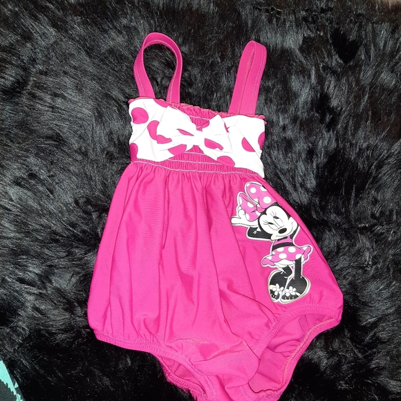 Disney Minnie Mouse Pink One Piece Swimsuit - Picture 9 of 9